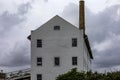 The Storehouse of the federal prison of Alcatraz Island of the United States of America in the bay of the city of San Francisco. Royalty Free Stock Photo