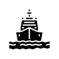 storehouse port glyph icon vector illustration