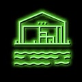 storehouse port neon glow icon illustration