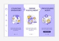 Storehouse procedures audit onboarding vector template