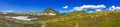 StorehÃÂ¸dn and VeslehÃÂ¸dn mountains panorama at Hydnefossen waterfall Hemsedal Norway