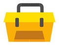 Storeroom icon or household equipment. Box with instrument. Must have symbol. Vector illustration in flat style