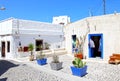 The traditional village of Megalochori in Santorini, Greece Royalty Free Stock Photo