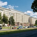 Stores and apartments in Karl-Marx-Allee in the center of Berlin Royalty Free Stock Photo