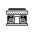 Black solid icon for Stores, storehouse and convenience