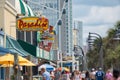 Stores on Myrtle Beach Boardwalk USA Royalty Free Stock Photo