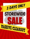 Storewide sale typographic design template