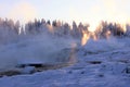 Storforsen in a fabulous winter landscape Royalty Free Stock Photo