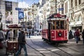 Storic tram in istanbul Royalty Free Stock Photo