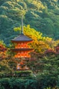 3-storied pagoda at Taisan-ji Temple in Kyoto Royalty Free Stock Photo