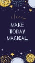 Instagram template Trendy background for social networks media Bright stories Magical quote Vector