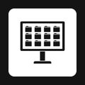 Storing files in computer icon, simple style