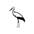 Stork logo, clip art