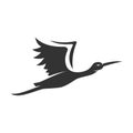 Stork bird logo template Icon Illustration Brand Identity Royalty Free Stock Photo