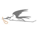 Stork Elegant Simple Vector