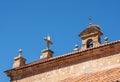 Stork nest on bell tower of Church of San Pablo in Salamanca Royalty Free Stock Photo