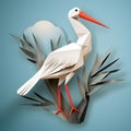 Diy Polygon Stork Paper Craft: Simple Yet Eye-catching Design Tutorial Royalty Free Stock Photo