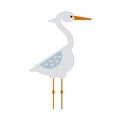 Stork standing sarus crane cartoon vector. Royalty Free Stock Photo