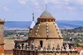 Storks in a Church dome in Trujillo Royalty Free Stock Photo