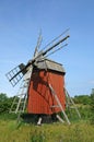 Sweden, old and historical windmill of Storlinge