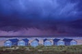 Storm above beach houses