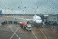 Storm at the airport Royalty Free Stock Photo