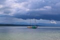 Storm approaches at lake Starnberg, Bavaria, Germany Royalty Free Stock Photo