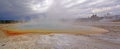 Storm Approaching Over a Hot Spring Royalty Free Stock Photo