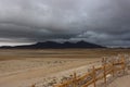 Storm aproaching Village, Atacama Desert Royalty Free Stock Photo