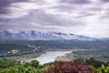 Storm arose over rural land