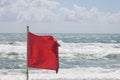 Storm on the beach on a cloudy day, minimalism, Alanya, Turkey, April 2023.