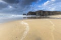 Storm beach at Mangursta on the Isle of Lewis in Scotland. Royalty Free Stock Photo