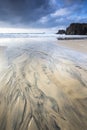 Storm beach at Mangursta on the Isle of Lewis in Scotland. Royalty Free Stock Photo