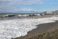 Storm in the Black Sea in the Adler resort, Russia Royalty Free Stock Photo