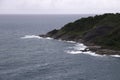 The storm blew Laem Phrom Thep in andaman sea at Phuket, Thailand.