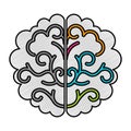 Storm brain isolated icon