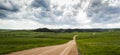 Storm building up in the prairie Royalty Free Stock Photo