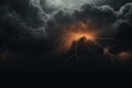 Storm cloud bolt mockup. Generate Ai Royalty Free Stock Photo