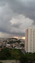 Storm cloud in city