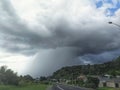 Storm cloud opening up over The Puru, Thames Coast, New Zealand