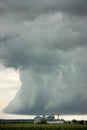 Storm cloud over farm Royalty Free Stock Photo