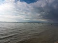 Storm cloud in the sea background before rain Royalty Free Stock Photo