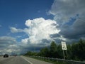 Storm Cloud seen from a freeway in summer, Columbus, Ohio