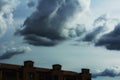 Storm clouds above building Royalty Free Stock Photo