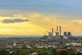 Storm clouds above Craiova city Royalty Free Stock Photo