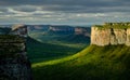 Storm clouds above the Vale do Capao in the Chapada Diamantina from the Morro do Pai Inacio. Royalty Free Stock Photo