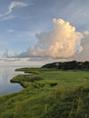 Storm clouds above the water Royalty Free Stock Photo