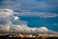 Storm clouds advance over the city Royalty Free Stock Photo