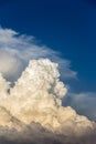 Storm clouds bathed in sunset light Royalty Free Stock Photo