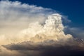 Storm clouds bathed in sunset light Royalty Free Stock Photo